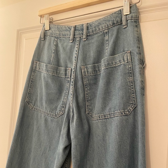 Topshop Wide Legged High Waisted Cropped Jeans - Picture 7 of 8